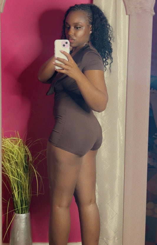 Brown On the Scene Romper
