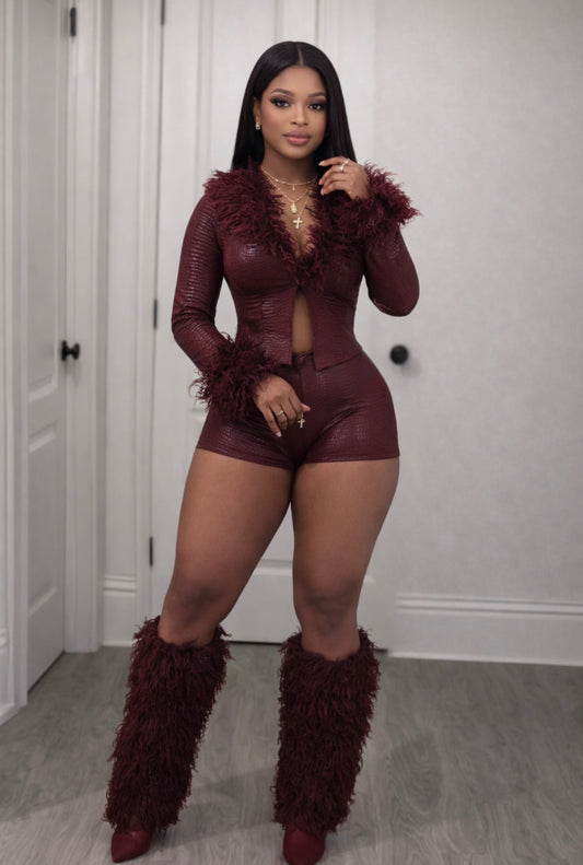 Red/Wine It Girl Stat 2pc set