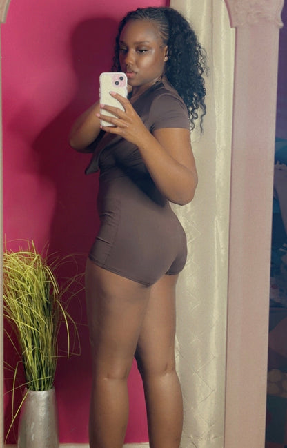 Brown On the Scene Romper