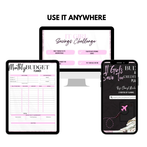 ✨ It Girl Saves 2: The 12-Month Budget & Credit Glow-Up Planner